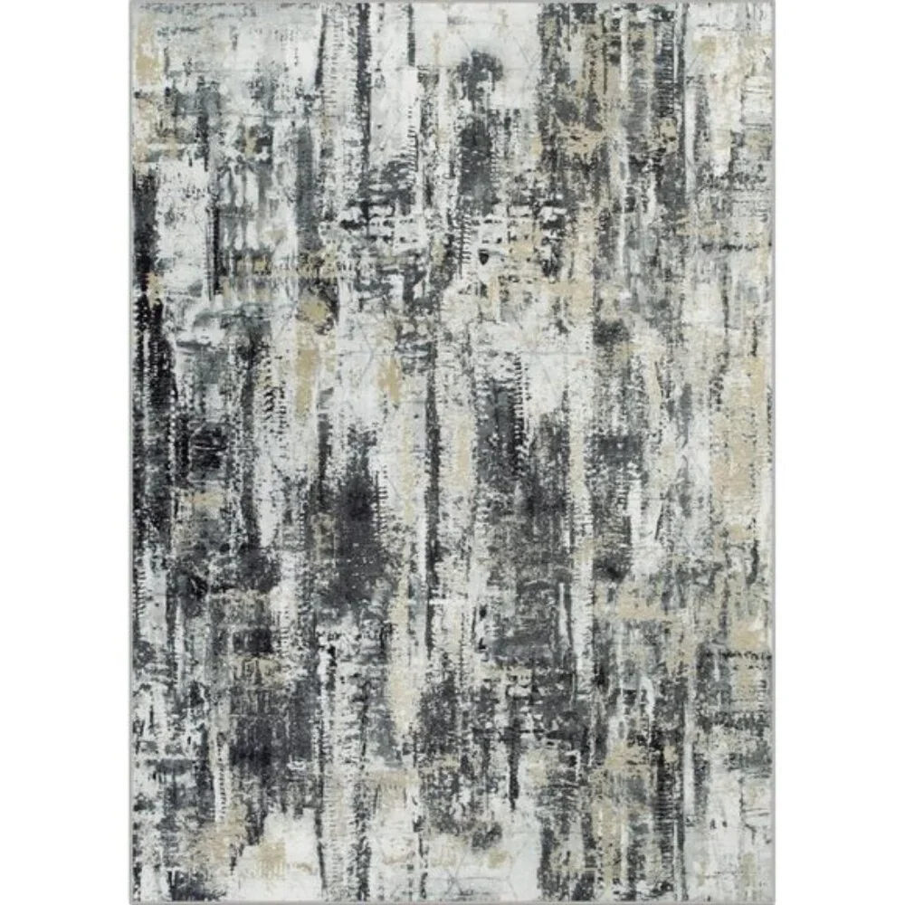 New 6x9 Washable Abstract Rug Soft Non-Skid Carpet for Home & Room Decor